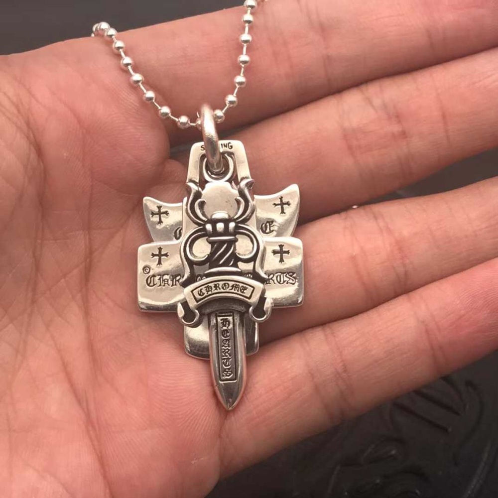 Chrome Hearts Sword Necklace S925 Silver - Picture 10 of 10